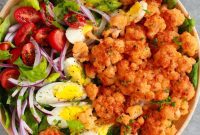 Mediterranean Sun-dried Tomato Pesto Cauliflower Salad
