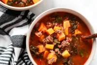 Savory Beef Butternut Kale Bowl