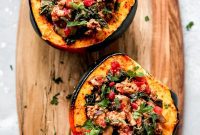 Savory Sausage and Kale Stuffed Acorn Squash