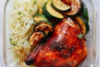 One-Pan Chicken with Braised Cabbage and Zucchini