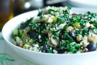 Mediterranean Kalamata Collard Quinoa Salad