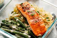 Wholesome Broiled Salmon with Garden Greens