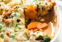 Golden Sweet Potato Zucchini Gratin