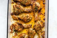 Golden Garlic Butter Chicken Drumsticks