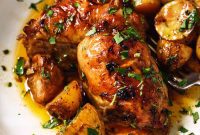 Golden Roasted Chicken Thighs and Potatoes