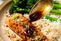 Garlic Honey Glazed Salmon