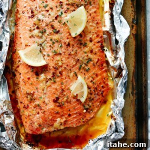 Mouthwatering Garlic Butter Salmon 11 wild salmon fillet with lemon slices and garlic butter