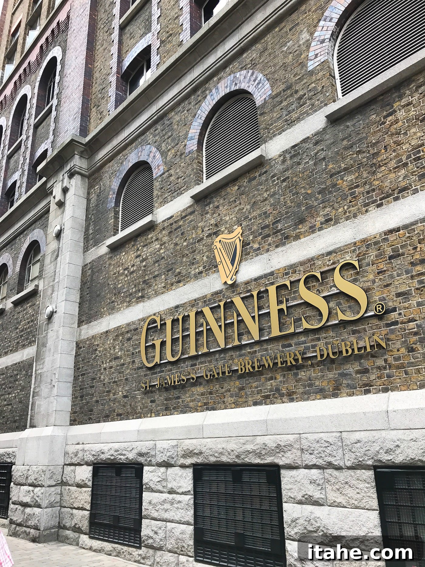 The impressive exterior of the Guinness Storehouse factory in Dublin