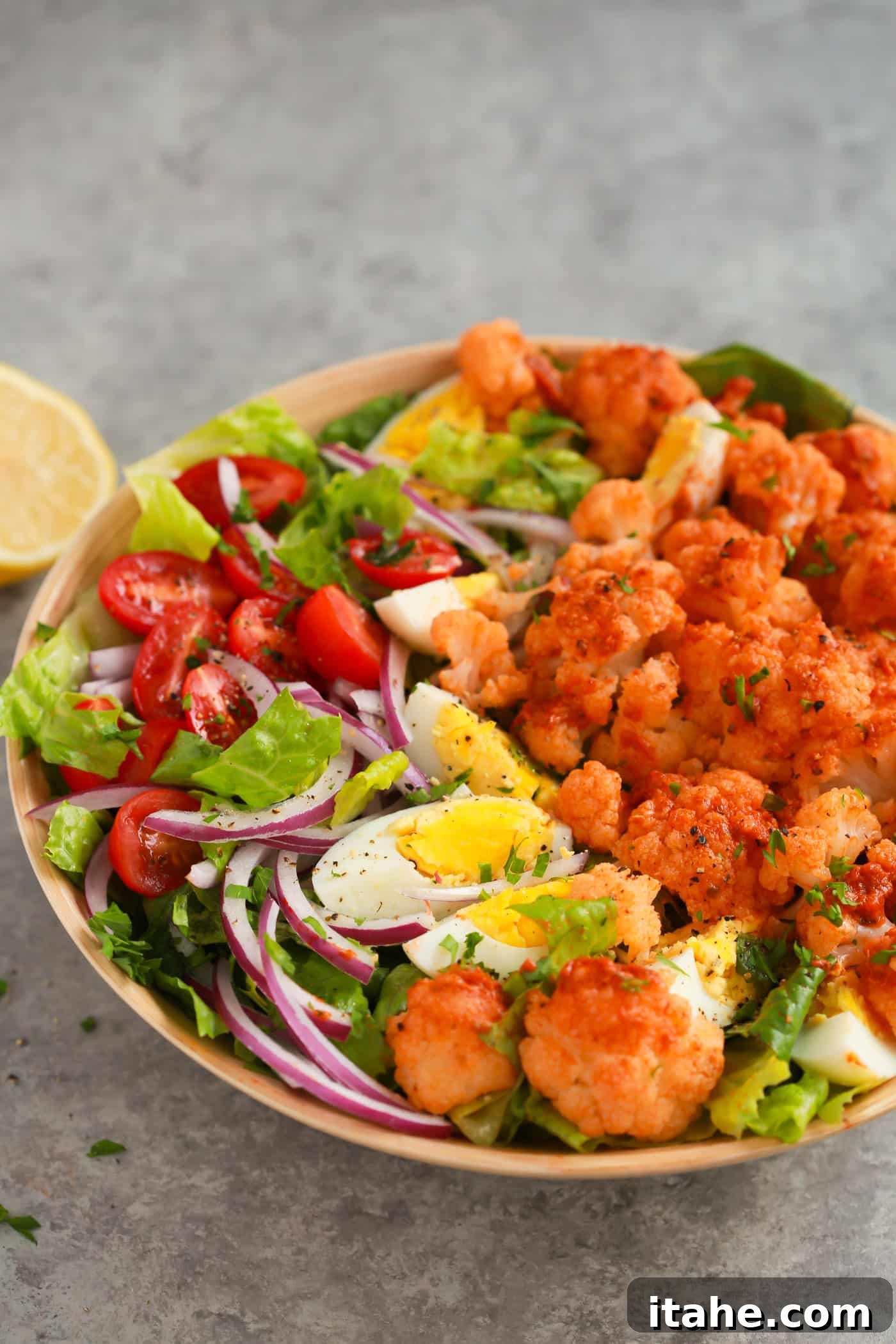 Fresh ingredients from a vibrant garden, perfect for a wholesome cauliflower salad recipe