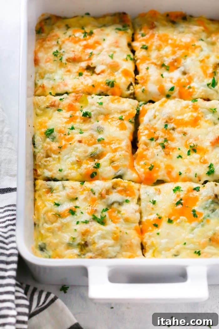 Delicious Make-Ahead Veggie Breakfast Casserole with vibrant vegetables, eggs, and cheese. Perfect for easy breakfasts and holiday mornings.