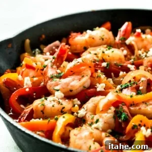 Shrimp, Bell Pepper and Onions Skillet recipe image
