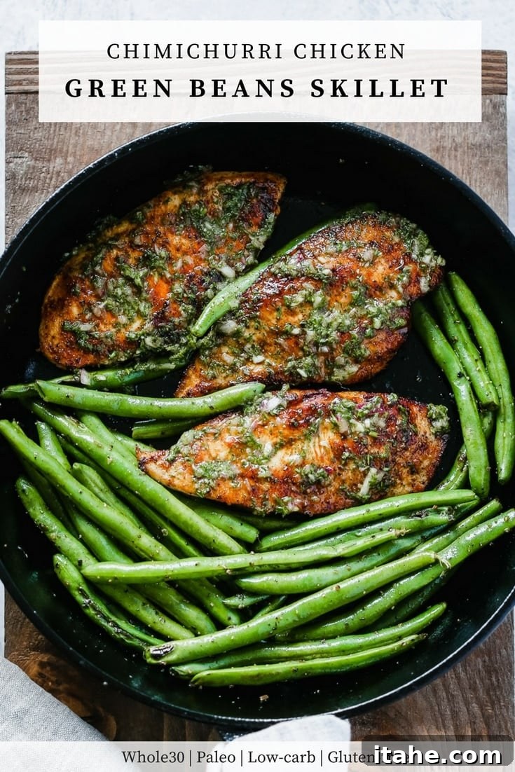 Chimichurri Chicken Green Beans Skillet - Primavera Kitchen