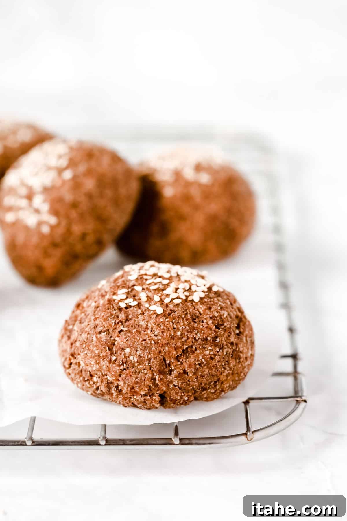 close up of Low-carb Dinner Rolls 