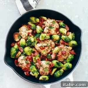 Crispy Chicken and Caramelized Brussels Bake 5 Baked Chicken with Brussels Sprouts