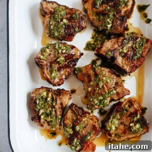 Grilled Lamb Chops with Chimichurri Sauce