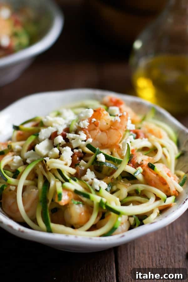 Garlic Shrimp with Zucchini Noodles primavera kitchen recipe
