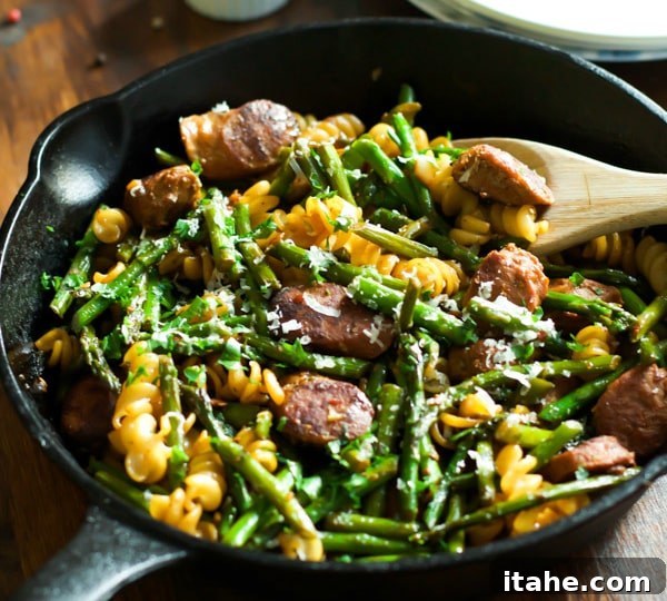 Sausage Asparagus Quinoa Pasta – A flavorful and nutritious dish