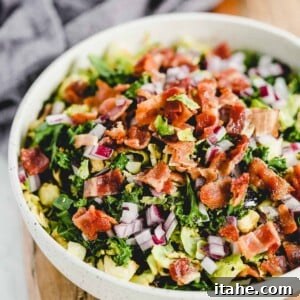 close up of Brussels Sprouts Bacon Salad