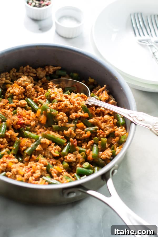 Ground Turkey Skillet with Green Beans - Primavera Kitchen