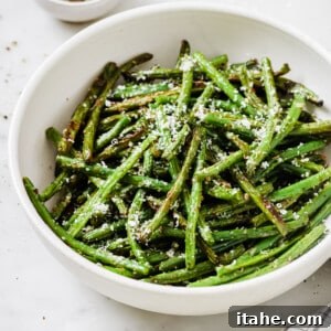 Parmesan Green Beans in a serving bowl.