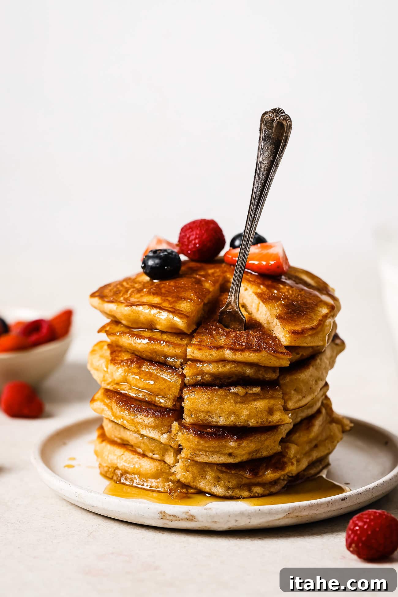 Creamy Peanut Butter Flapjacks 11 img 401 10