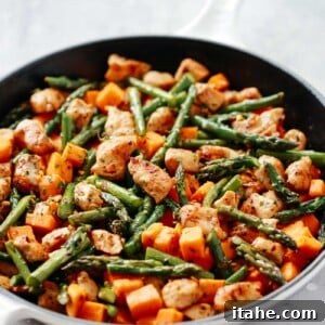 Golden Chicken Sweet Potato Bake 8 One-Pan Chicken Sweet Potato Recipe for easy weeknight dinner