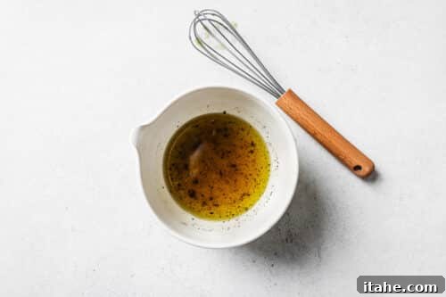 salad dressing in a small bowl