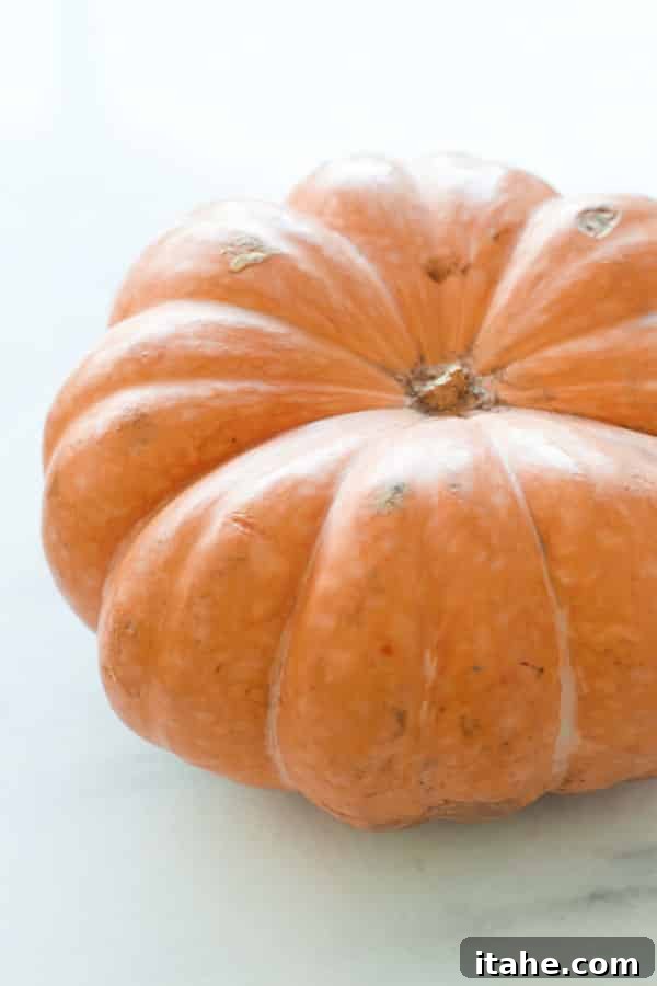 Why Homemade Pumpkin Puree is Superior Preparing pumpkin for homemade puree, showing cut pumpkin halves with seeds removed, ready for processing