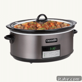 close up photo of a slow cooker