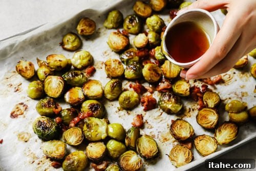 Brussels with maple syrup