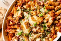 Savory Beef Rigatoni Bake